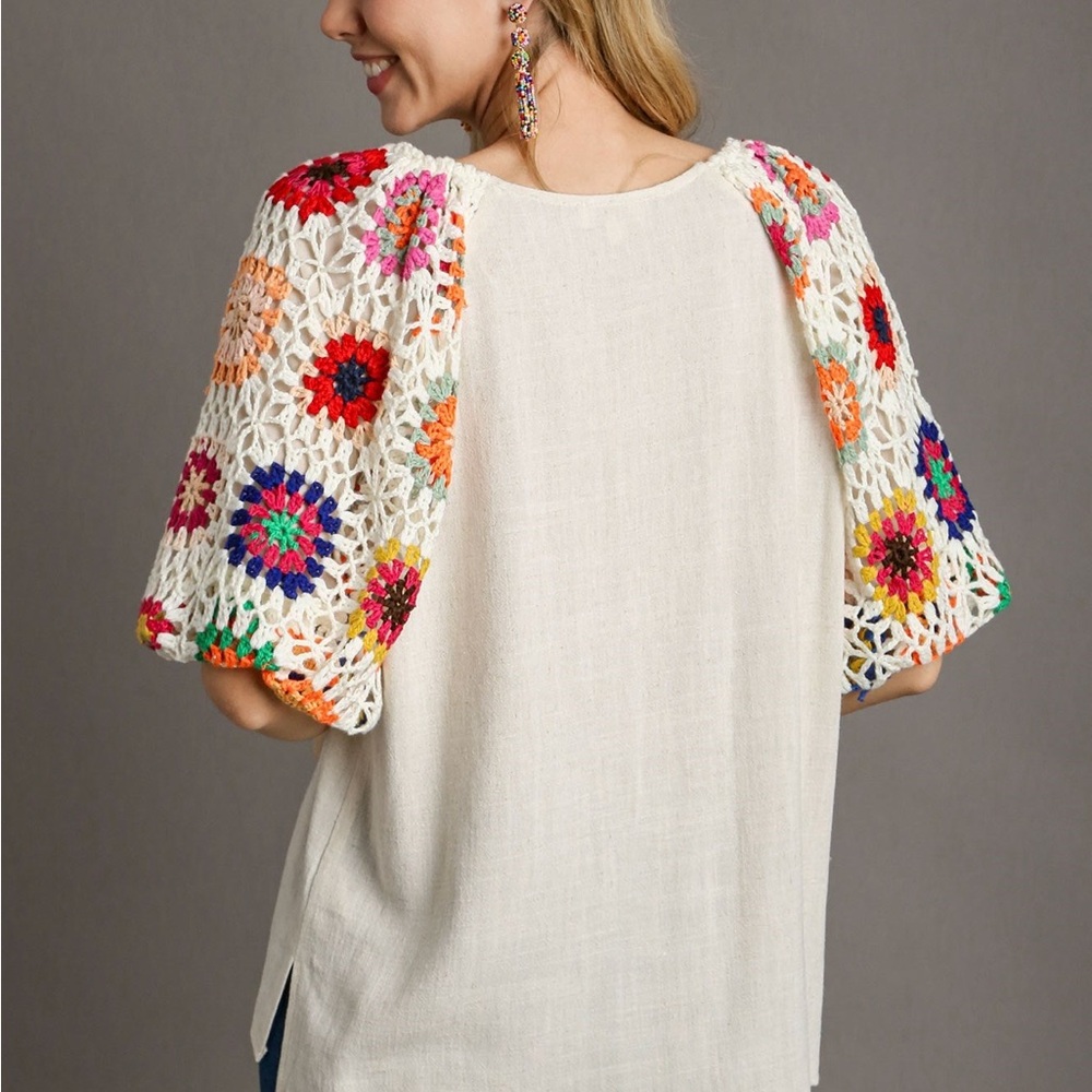 Umgee Embellished Boxy Blouse